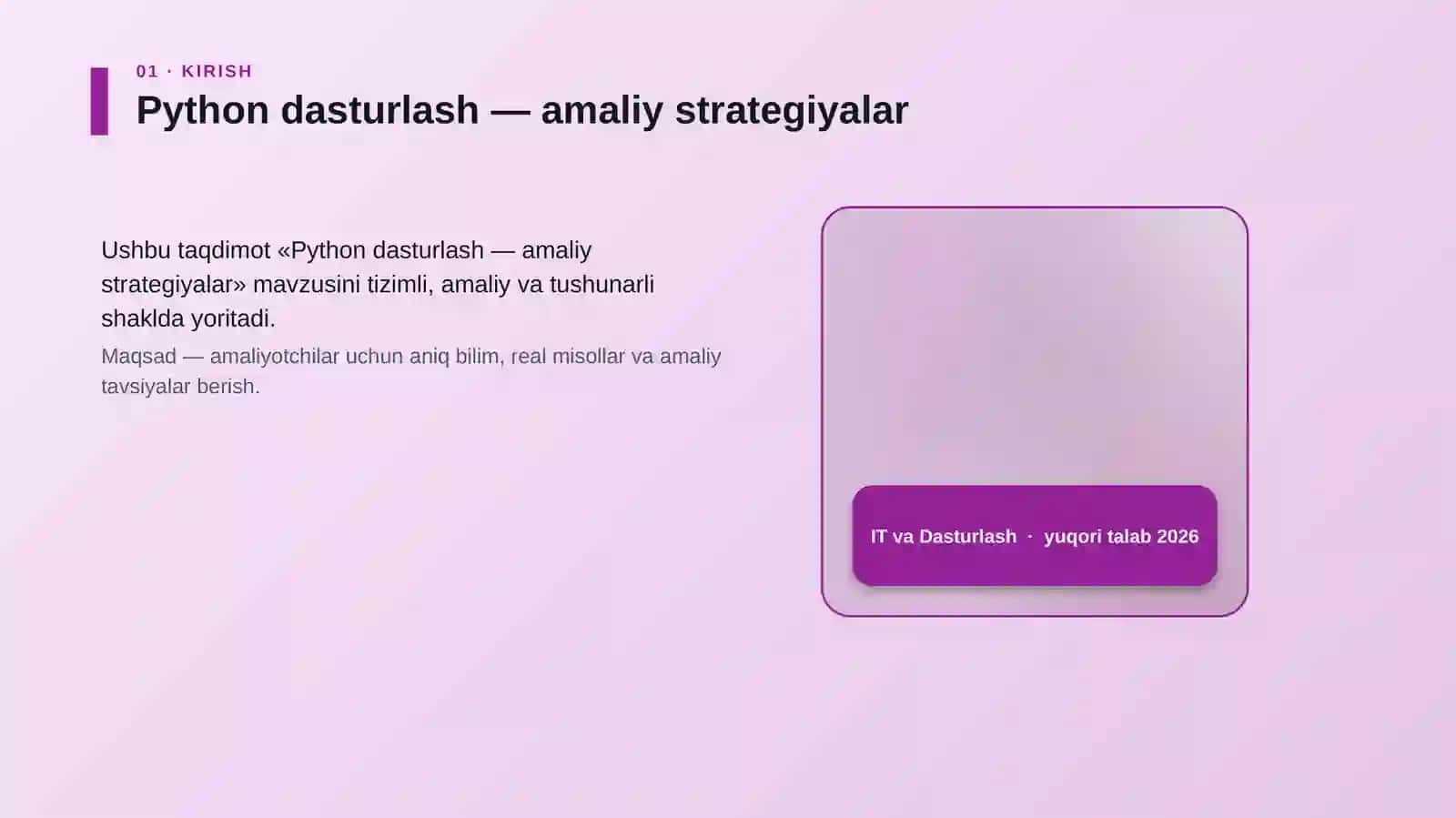 Python dasturlash — amaliy strategiyalar 4