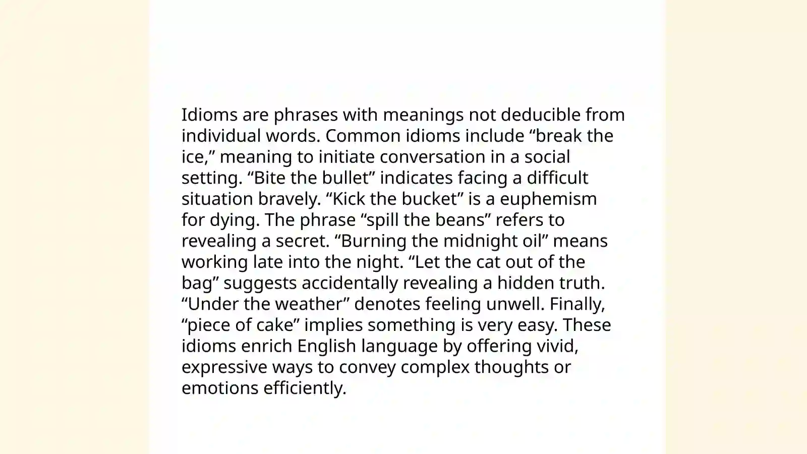 Idioms 4