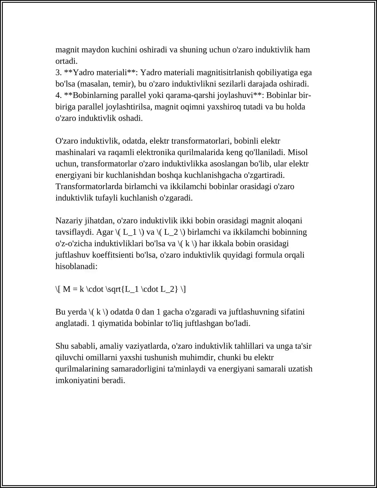 O'ZARO INDUKTSIYALI ZANJIRLAR 4