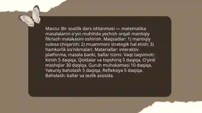 Bir soatlik dars ishlanmasi 4