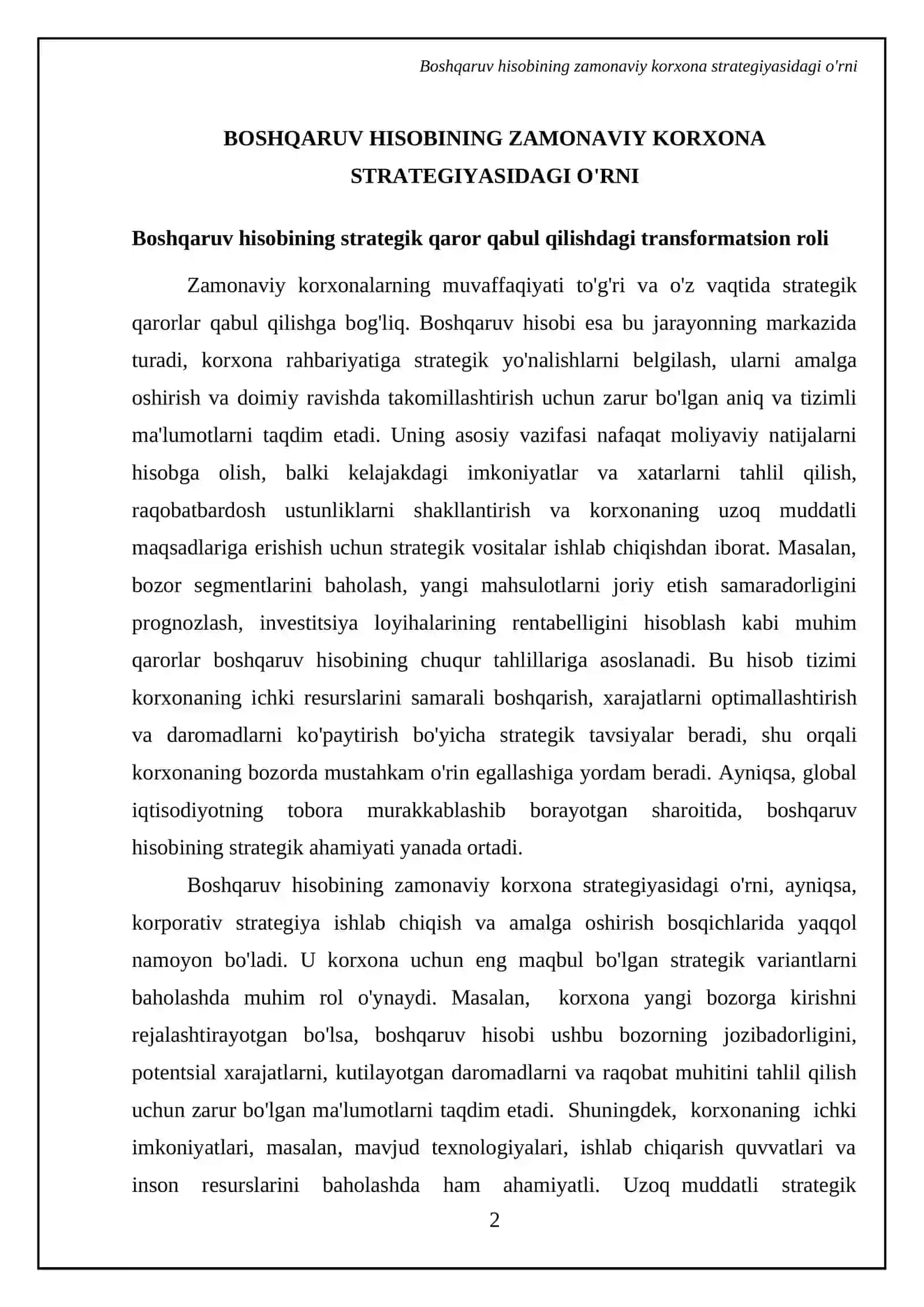 Zamonaviy korxonalarni boshqarishda boshqaruv hisobining o'rni va ahamiyati 4