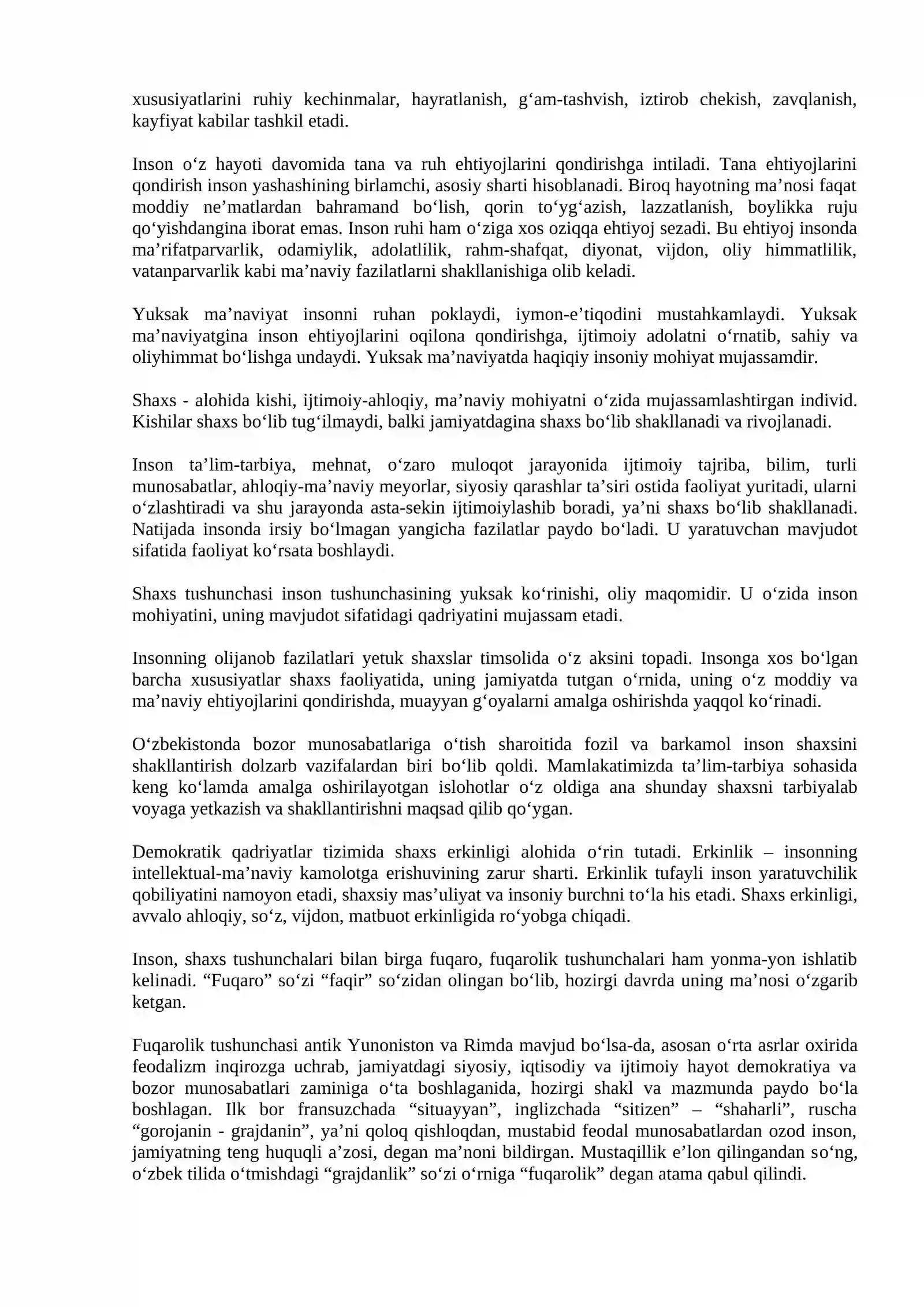 BILIM INSON MANAVIY KAMOLOTI OMILI 4