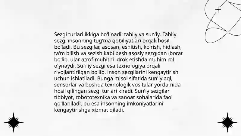 Sezgi turlari 4