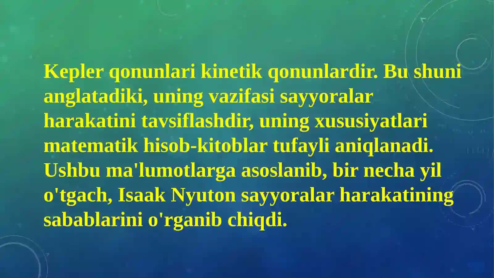 Kepler qonunlari 4