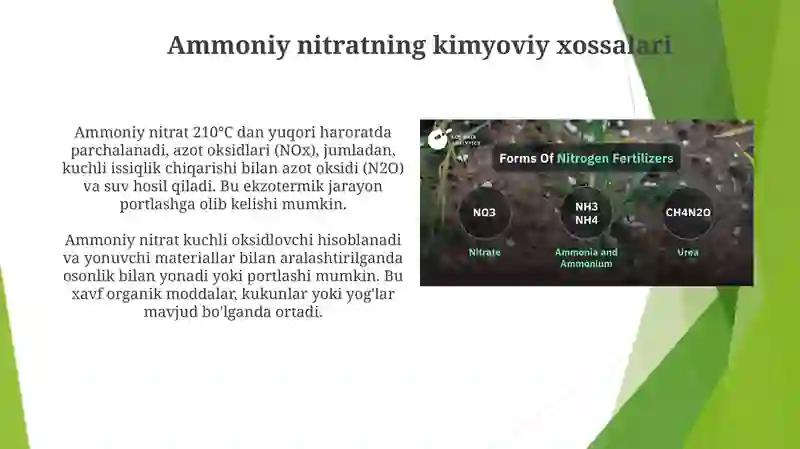Ammoniy Nitrat ishlab chiqarish 4