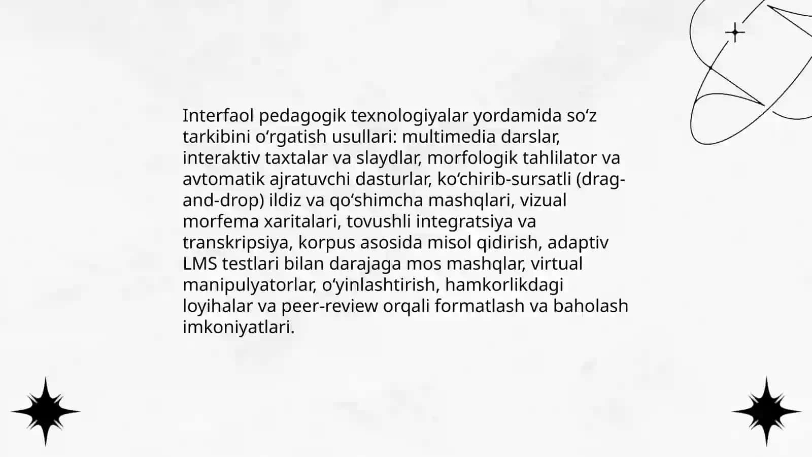 Soʻz tarkibini pedagogik texnologiyalarni oʻrganishda qoʼllash 4