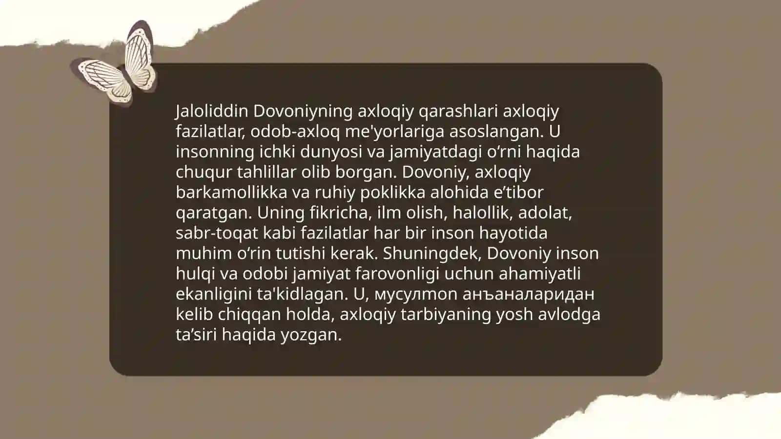 Abdurahmon Jomiy va Jaloliddin Dovoniyning taʼlimiy axloqiy qarashlari 4