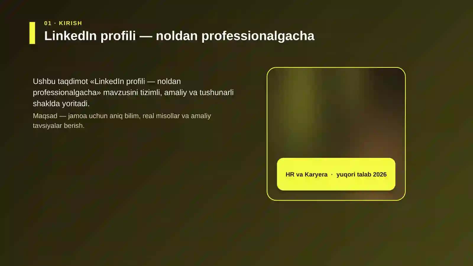 LinkedIn profili — noldan professionalgacha 4