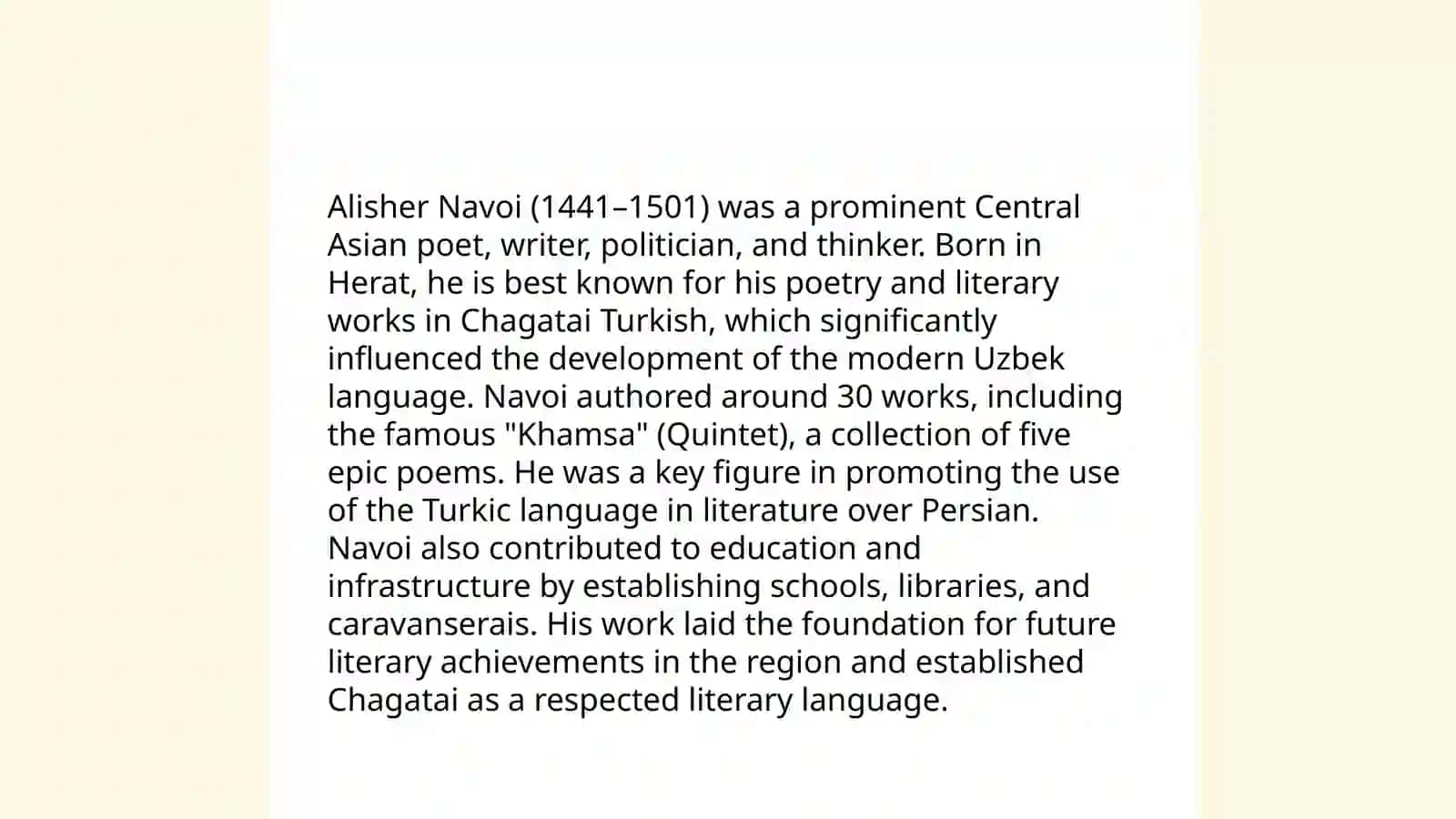 The Heritage of Uzbek Writers 4