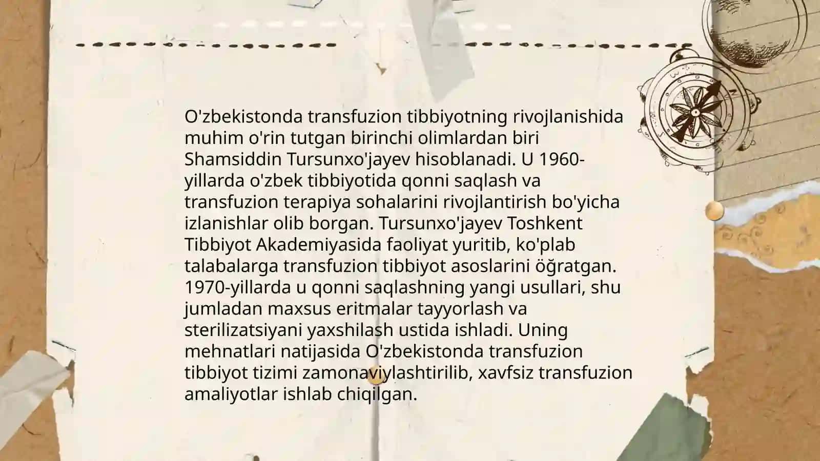 Transfuziologiyaga hissa qo’shgan o’zbek olimlari 4