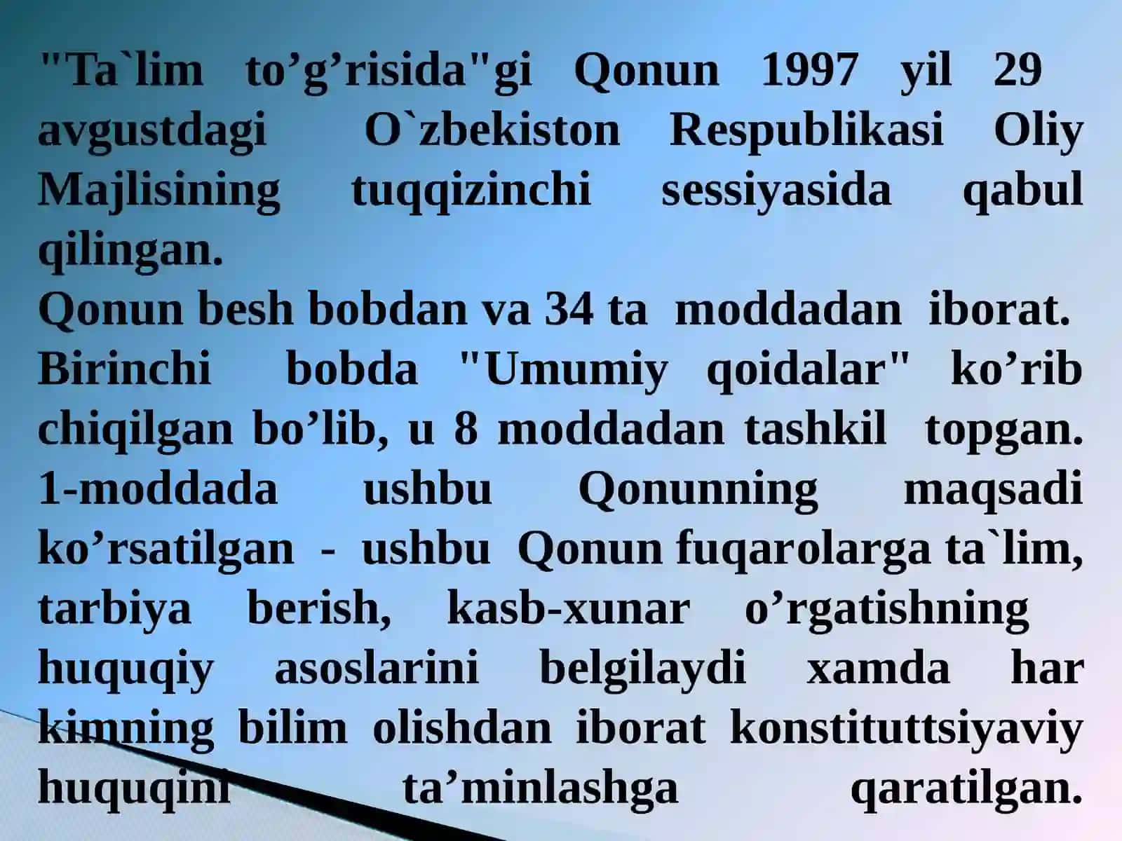 Haydarova Dildoraning Pedagogik texnologiyalar va pedagogik maxorat fanidan tayyorlagan 4