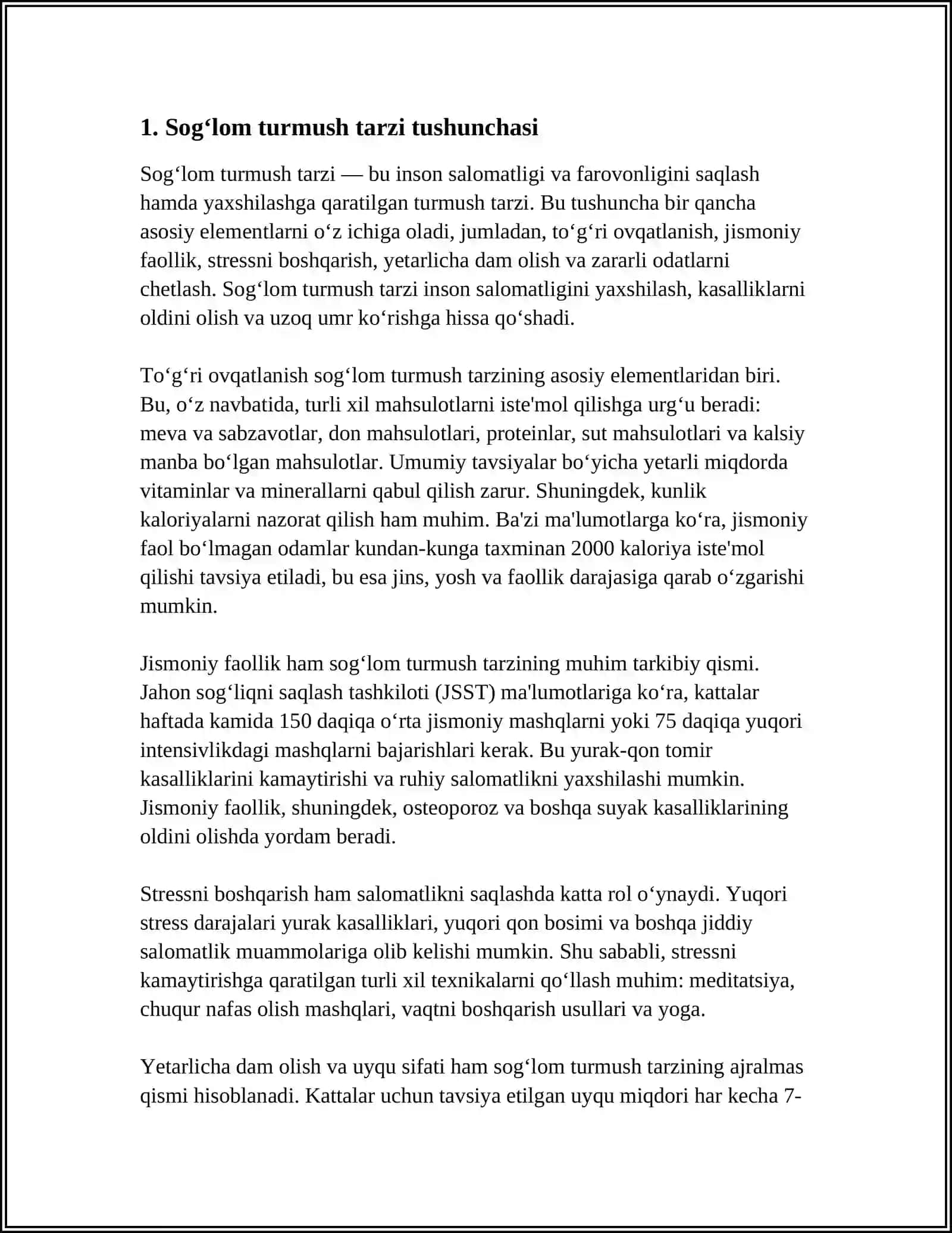 SOG‘LOM TURMUSH TARZI VA UNING SHAKLLANTIRISHDAGI AHAMIYATI 4