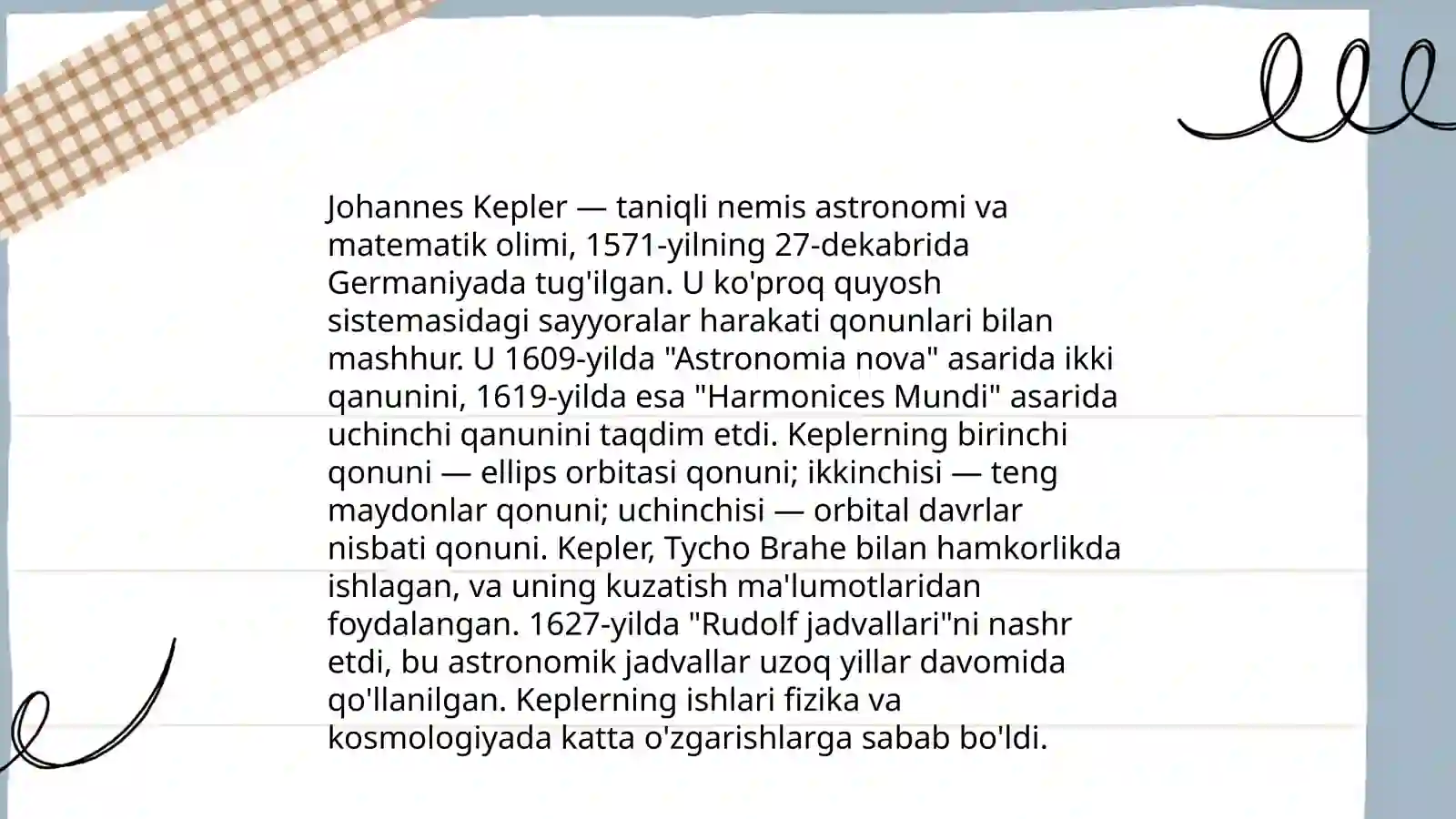 Kepler qonunlari 4