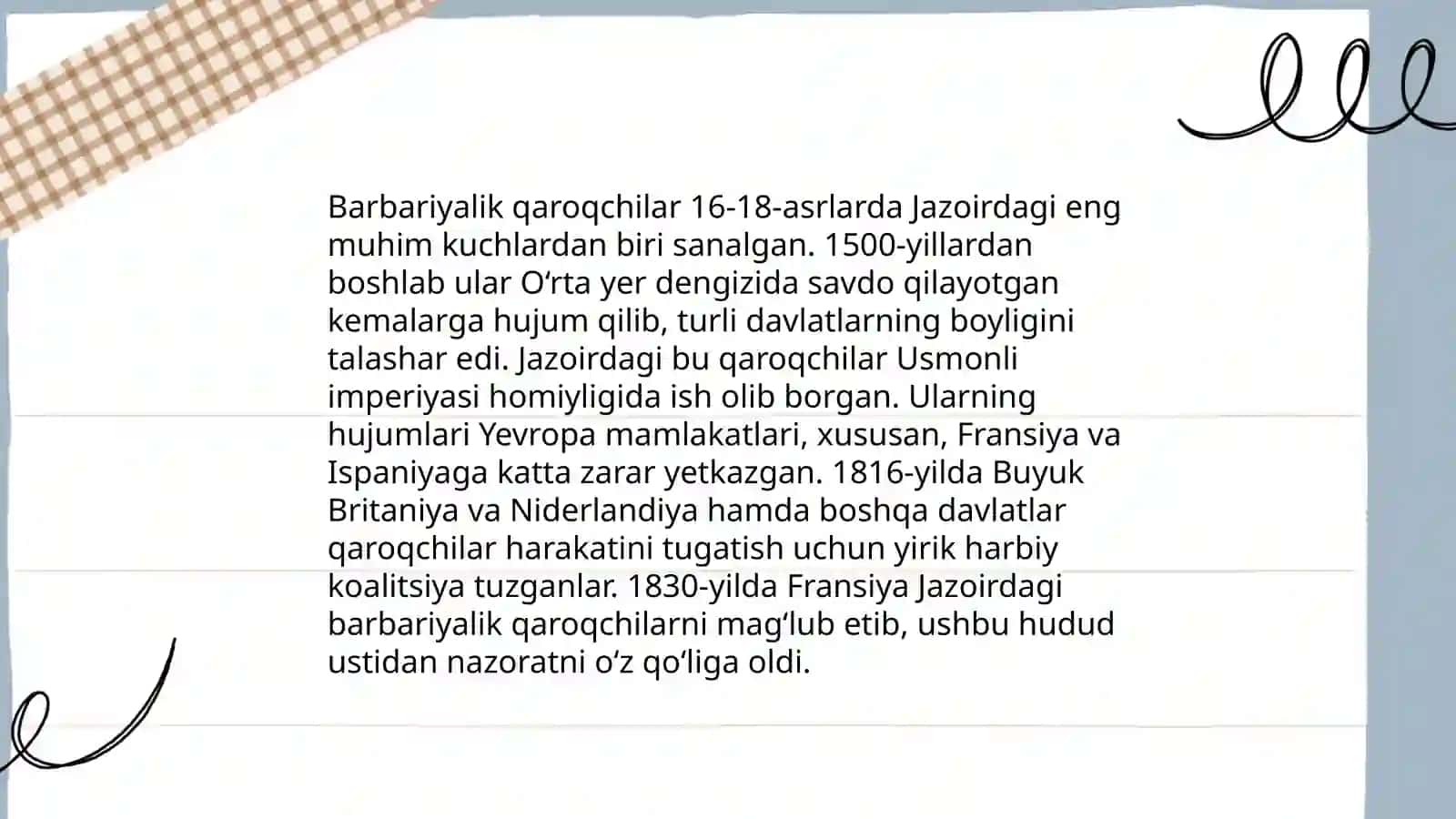 XVI-XIX asrlarda Jazoir va Tunis va Marokash 4