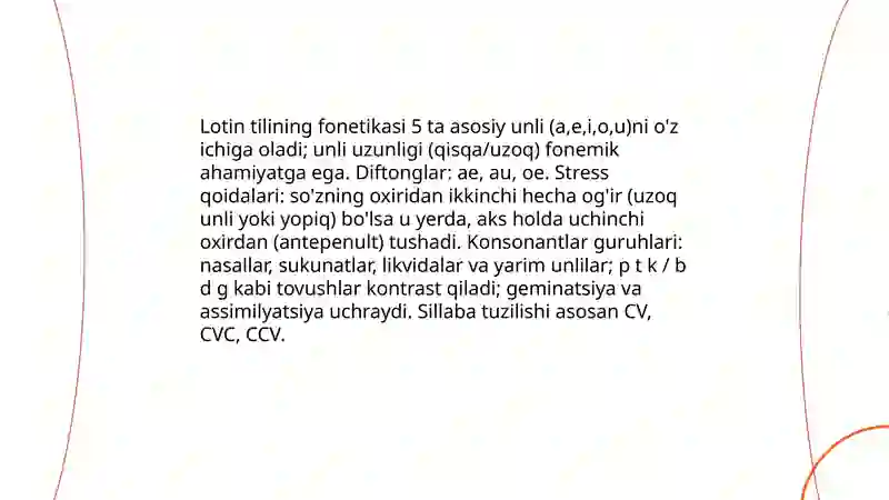 Lotin tili 4