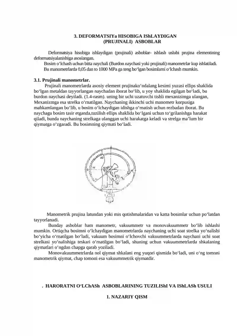 BOSIM VA HARORATNI O‘LChASh ASBOBLARI 4