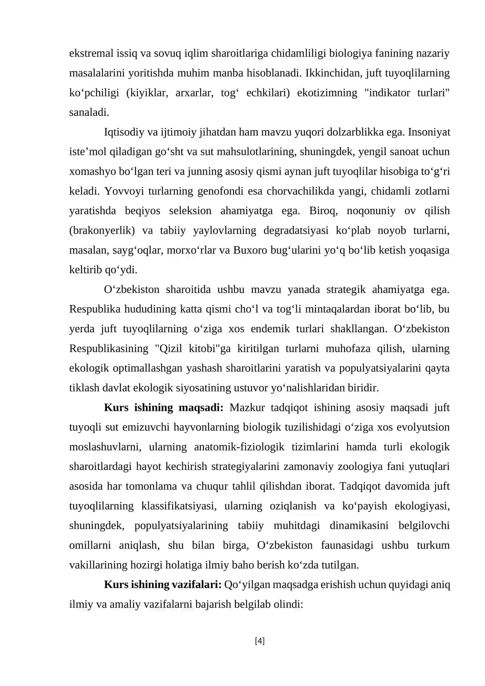 Juft tuyoqli sut emizuvchi hayvonlarning biologik va ekologik xususiyatlari 4