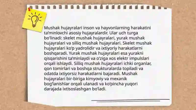 Mushak qisqarish mexanizmining morfologik asoslari 4