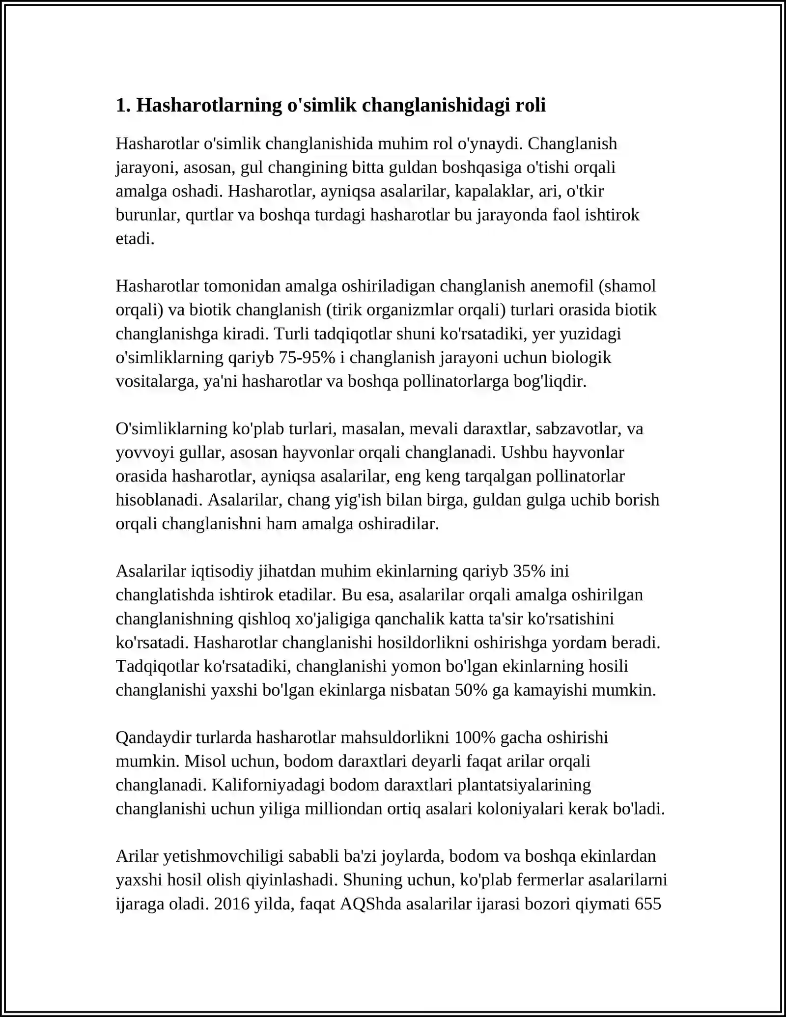 ENTOMOLOGIYA FANIDAN. HASHOROTLARNI TABIATDAGI AHAMIYATI 4