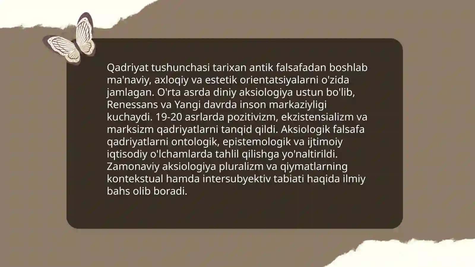 Qadriyat g'oyasi va uning umumiy aksiologiyadagi rivoji 4