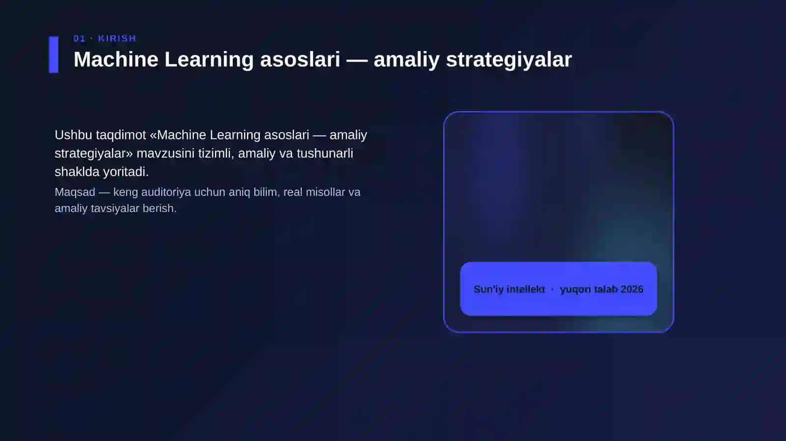 Machine Learning asoslari — amaliy strategiyalar 4