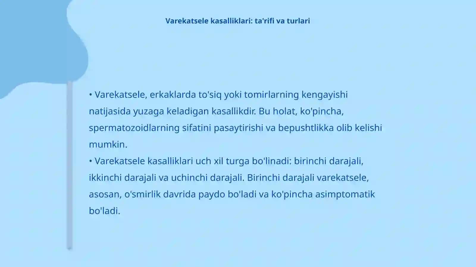 Erkaklar bepushtligi va varekatsele kasaliklari kengaytirilgan xolda pdf qilish 4