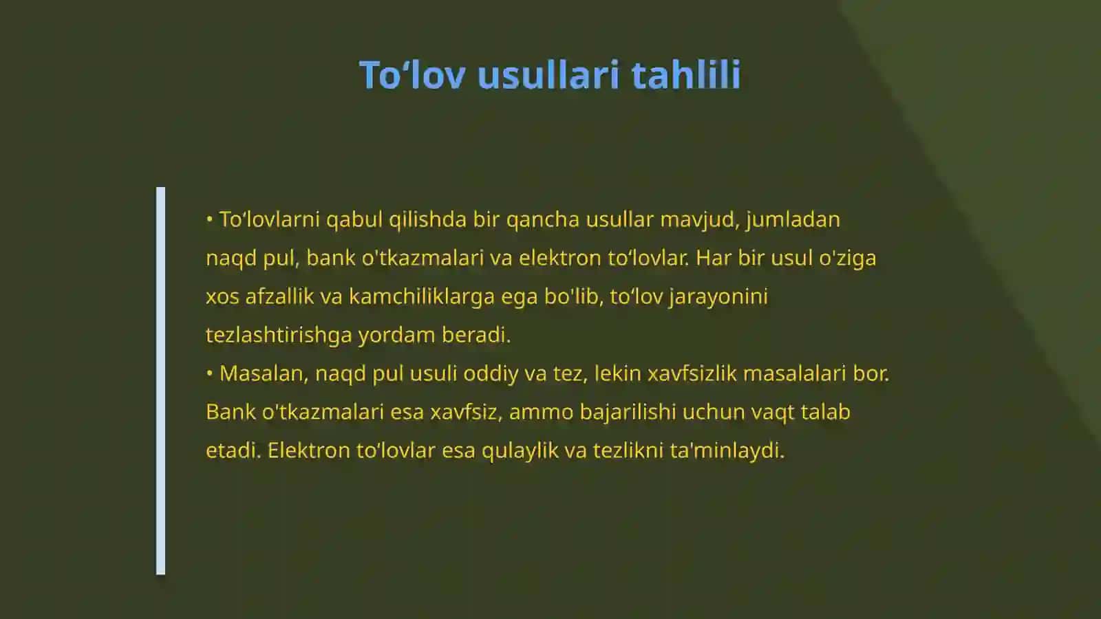 Gʻaznachilikda toʻlovlarni qabul qilish 4