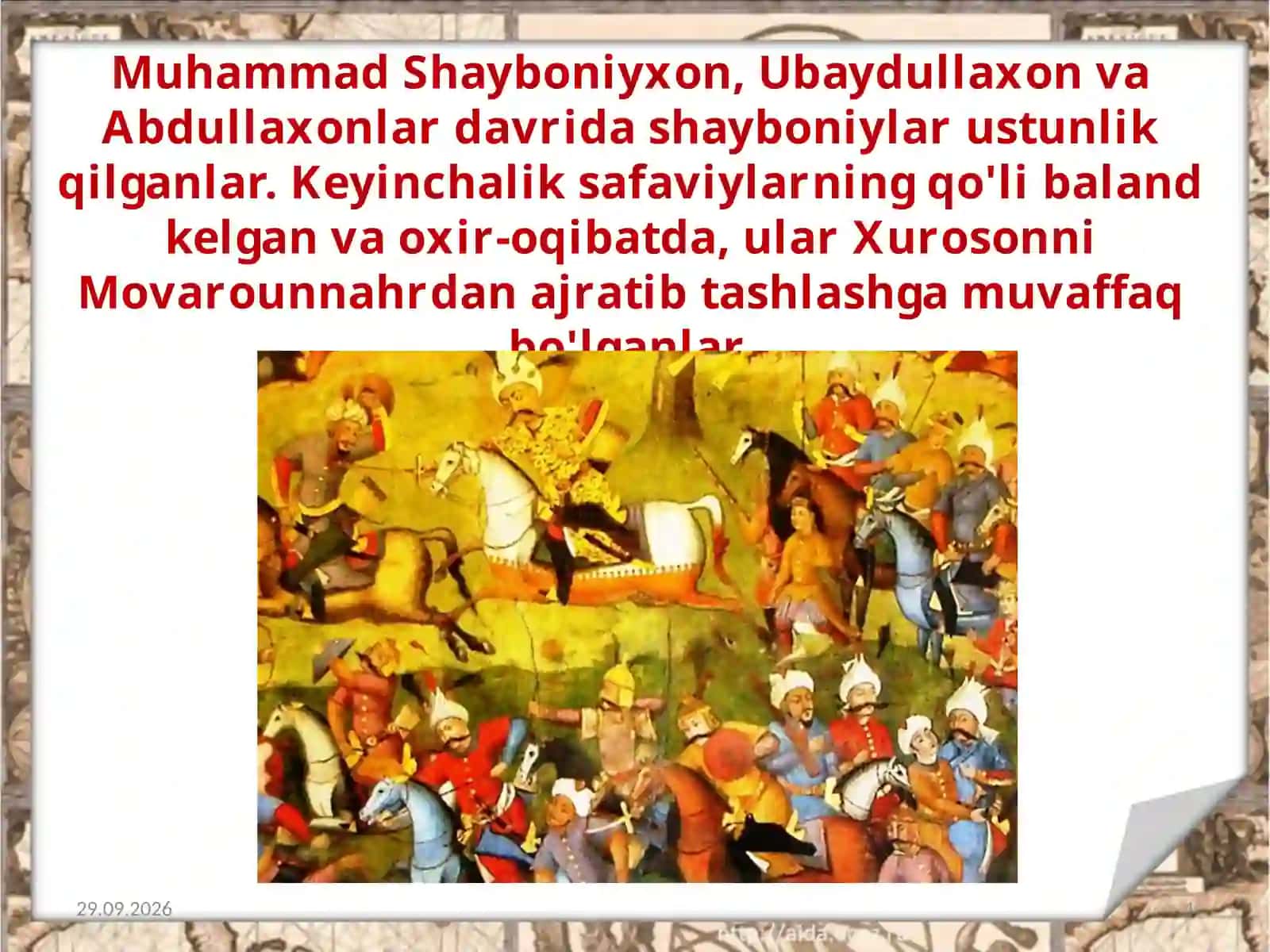XVI-XVIII asrlarda O'rta Osiyo davlatlarining xalqaro munosabatlari 4