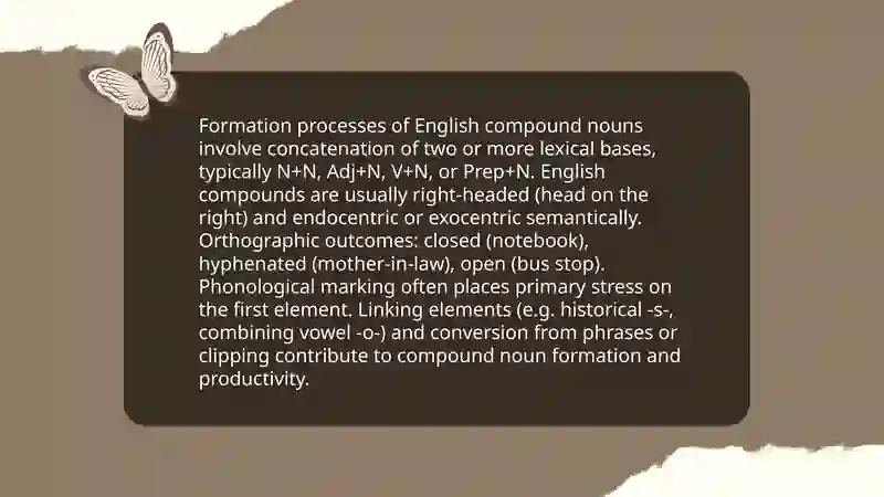 Compound nouns 4
