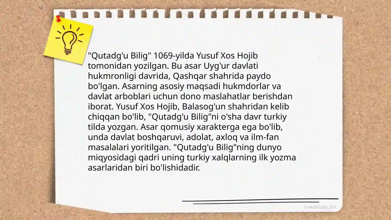 "Qutadg’u bilig" 4
