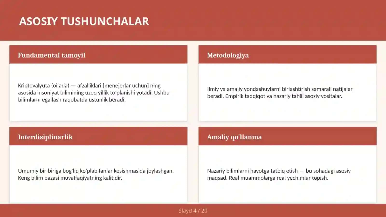 KRIPTOVALYUTA (OILADA) — AFZALLIKLARI [MENEJERLAR UCHUN] 4