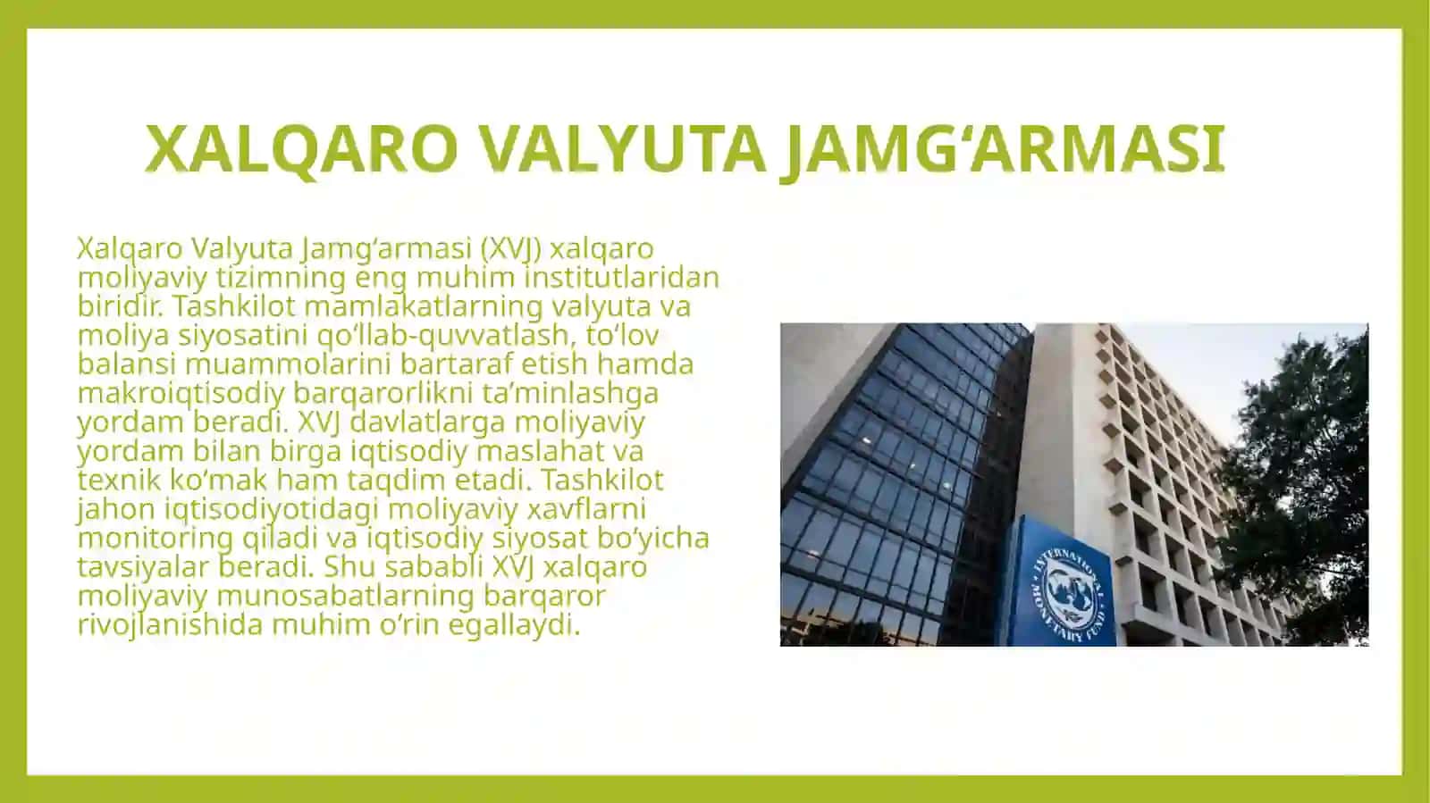 Xalqaro moliya tashkilotlari va ularning xalqaro moliyaviy munosabatlardagi o‘rni 4