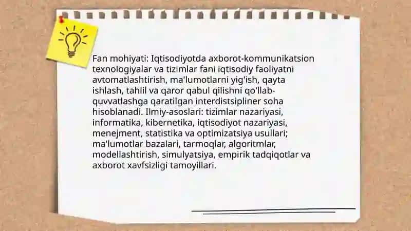 Iqtisodiyotda axborot kommunikatsion texnologiyalar va tizimlar 4