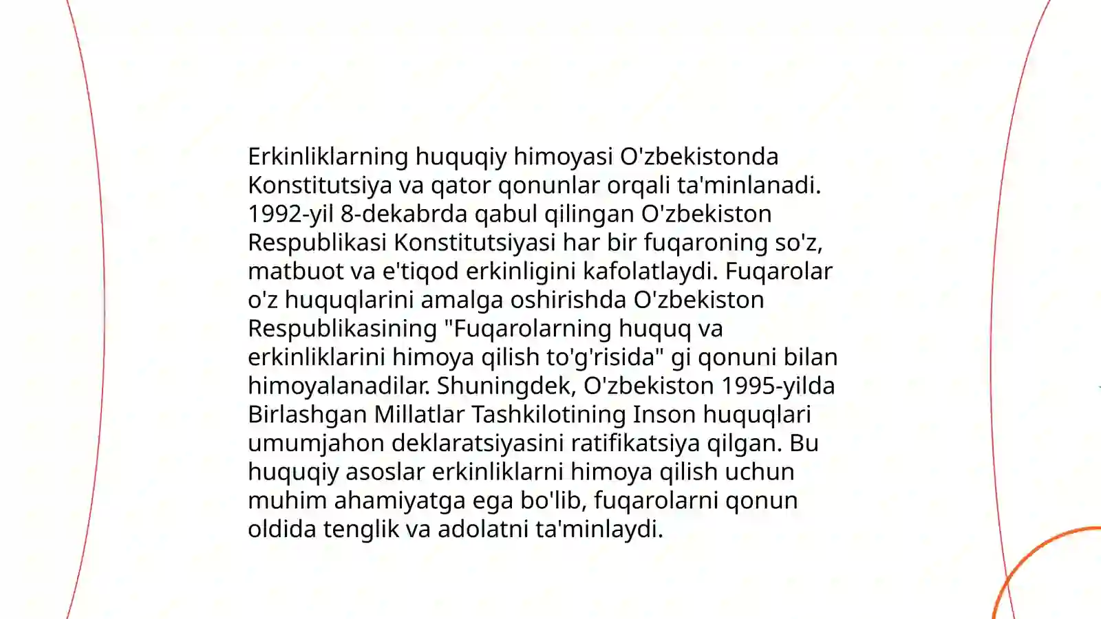Inson haq huquqlari va erkinliklari kafolatining yaratilishi 4