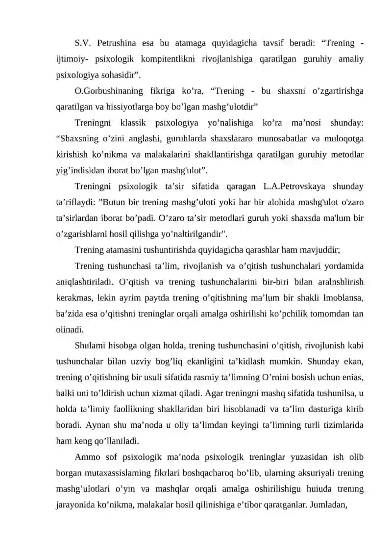 Psixologik treningda motivatsiyani oshirish texnologiyalari 4