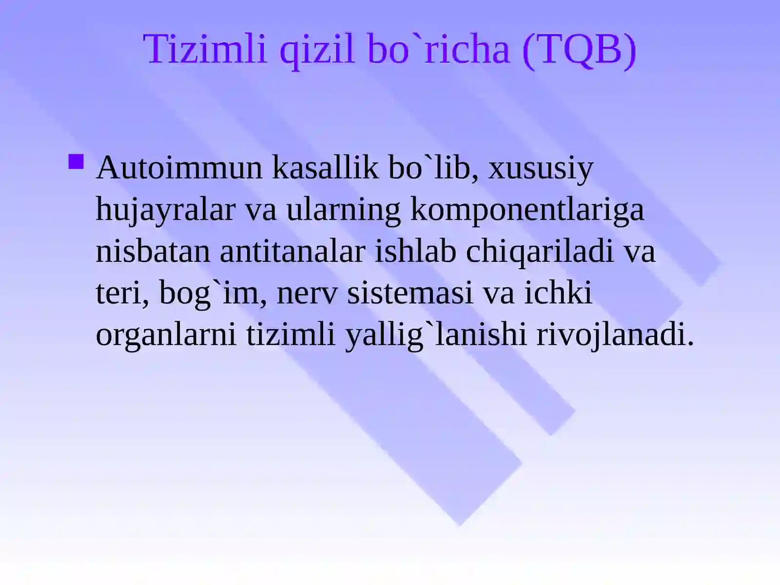 Tizimli Qizil Bo`richa 4