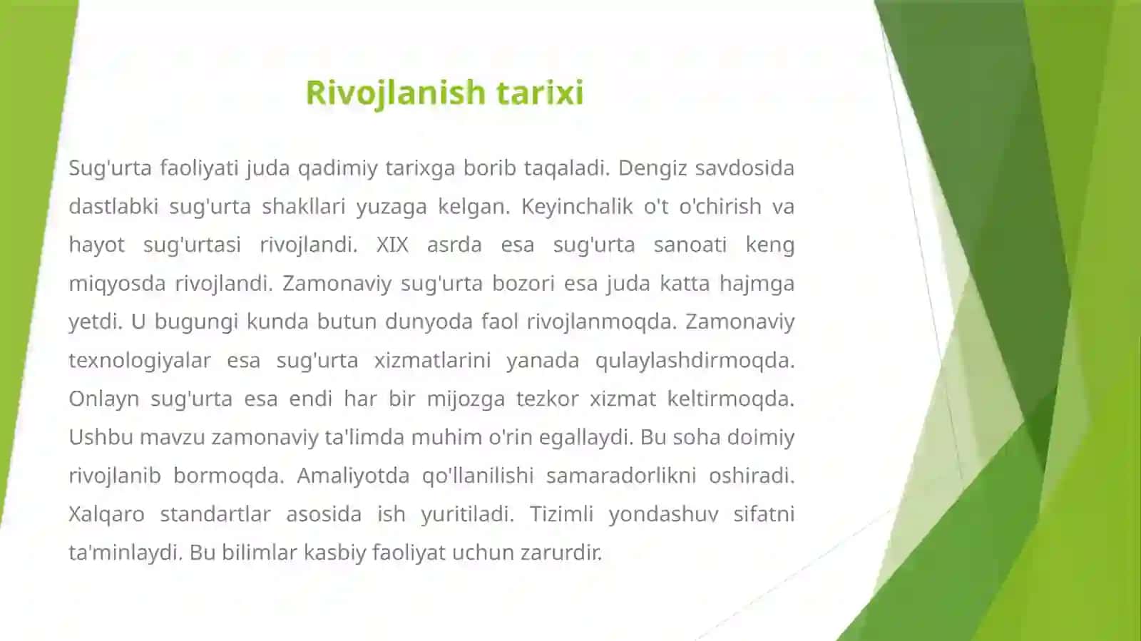 SUG'URTA TIZIMI VA SUG'URTA XIZMATLARI 4