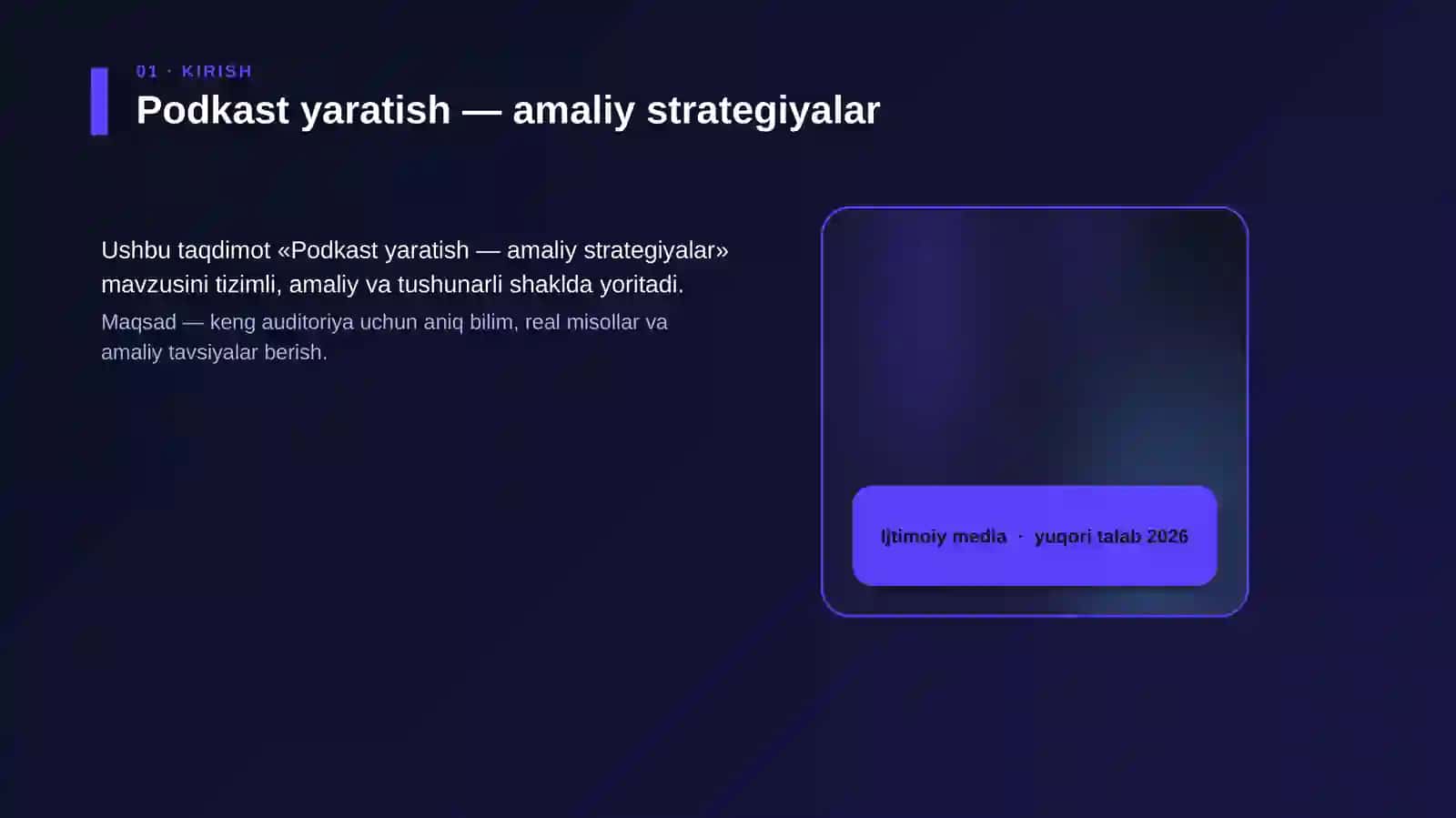 Podkast yaratish — amaliy strategiyalar 4