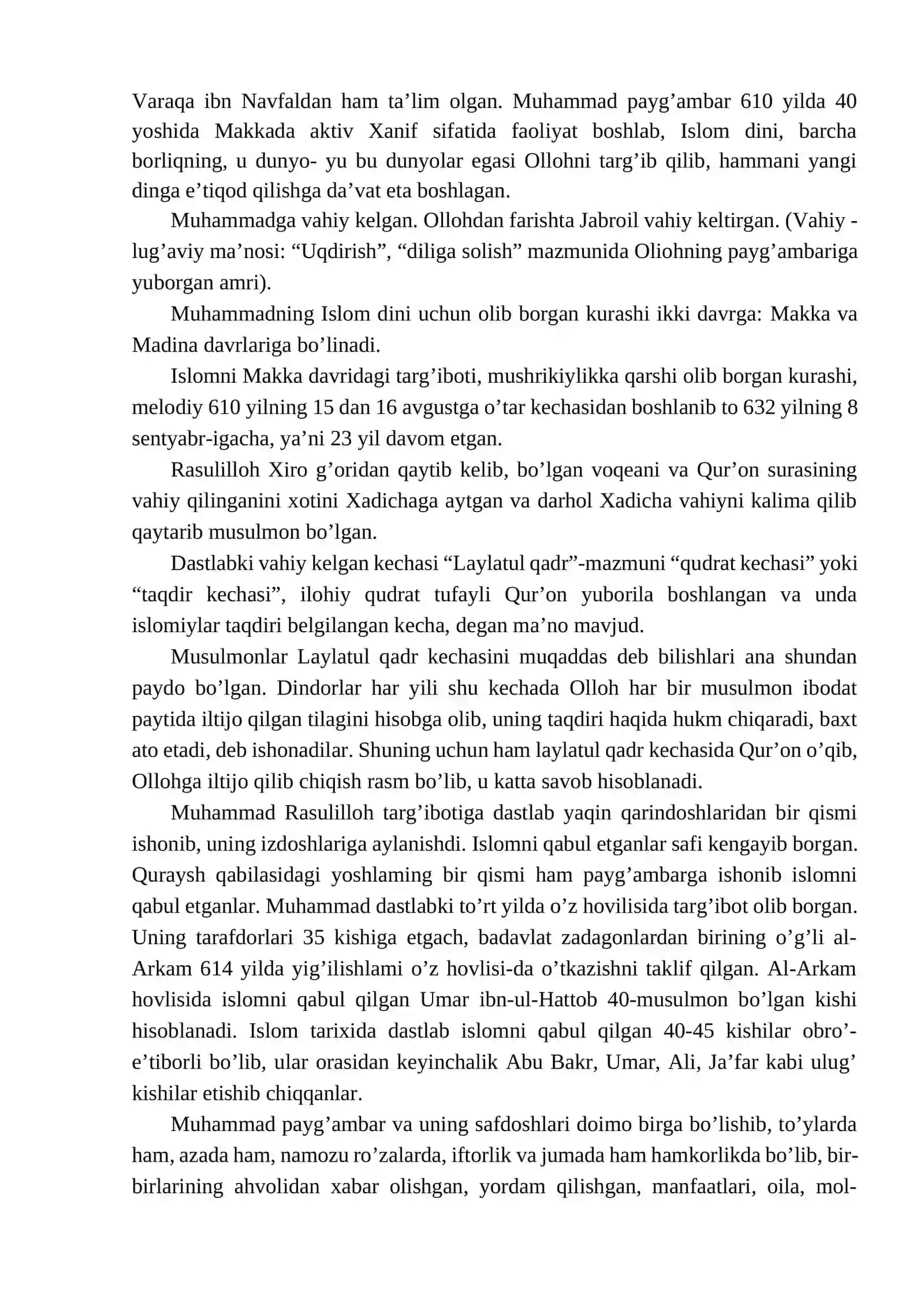 ISLOM DINI TARIXI VA MOHIYATI 4