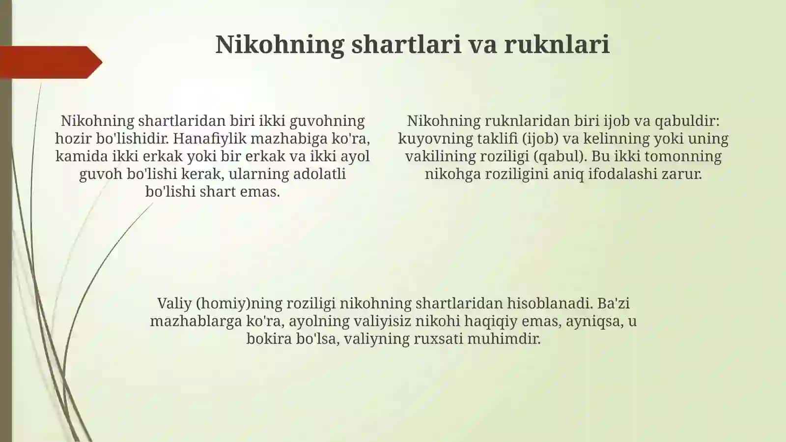 Islom huquqshunosligida oila, nikoh, taloq, zihor, idda tushunchalarini taʼriflash 4