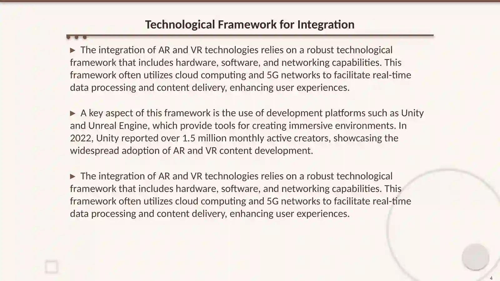 AR and VR content integration 4