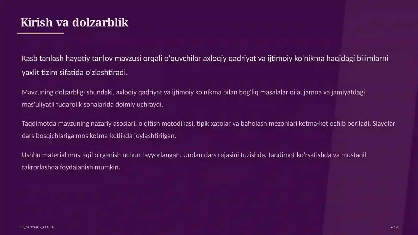Kasb tanlash hayotiy tanlov (9-sinf) 4