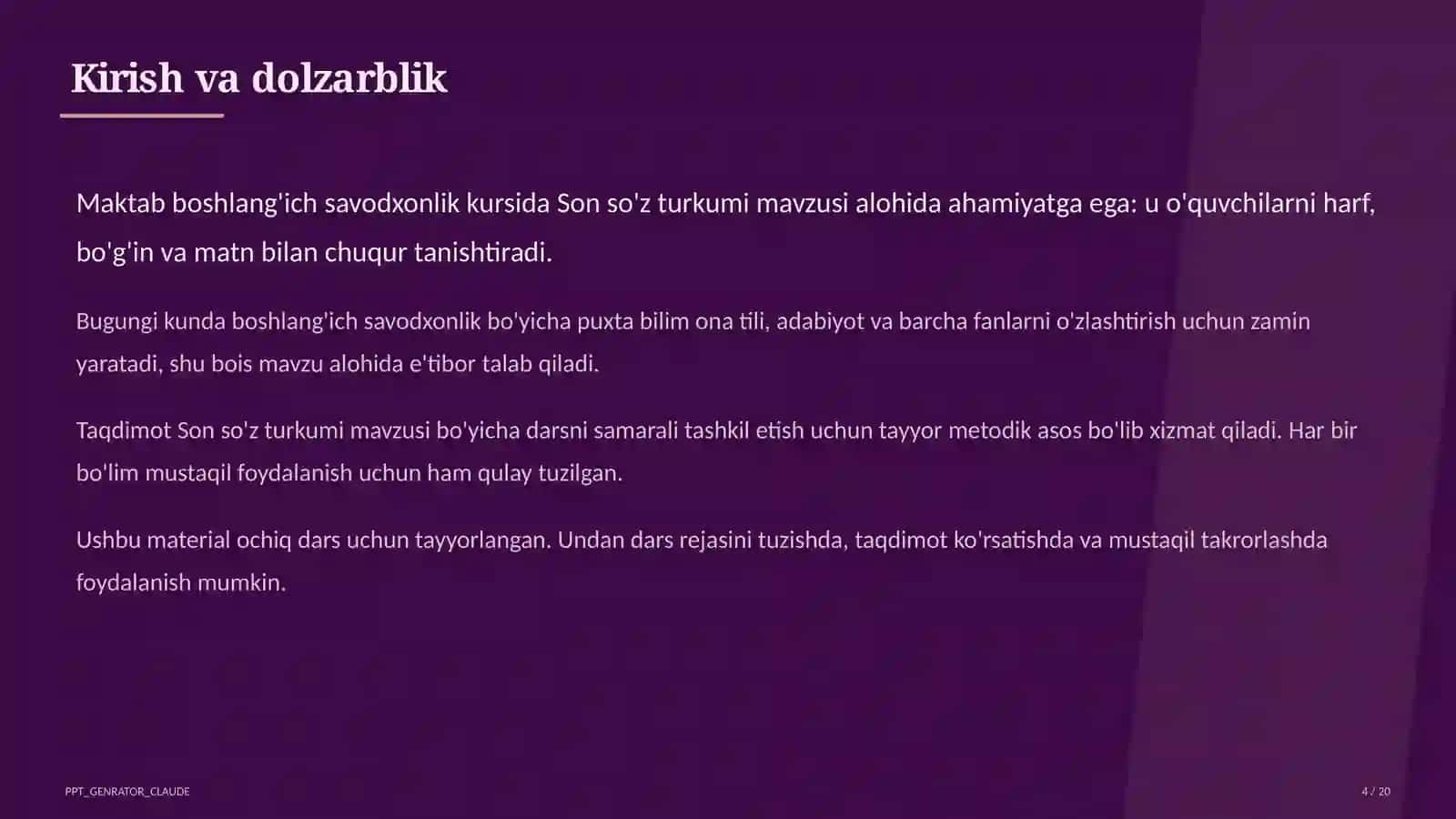 Son so'z turkumi (4-sinf) 4