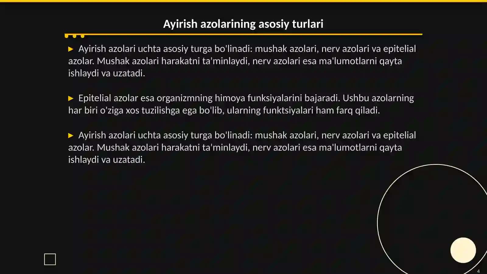 Ayirish azolarining tuzilishi haqida 4
