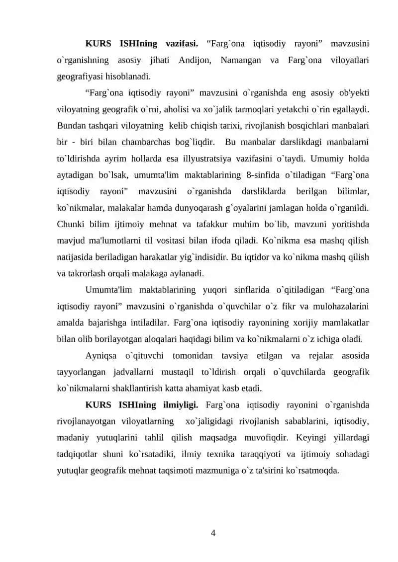FARG’ONA VA ANDIJON VILOYATLARI IJTIMOIY-IQTISODIY RIVOJLANISH TAHLILI VA PRAGNOZI 4