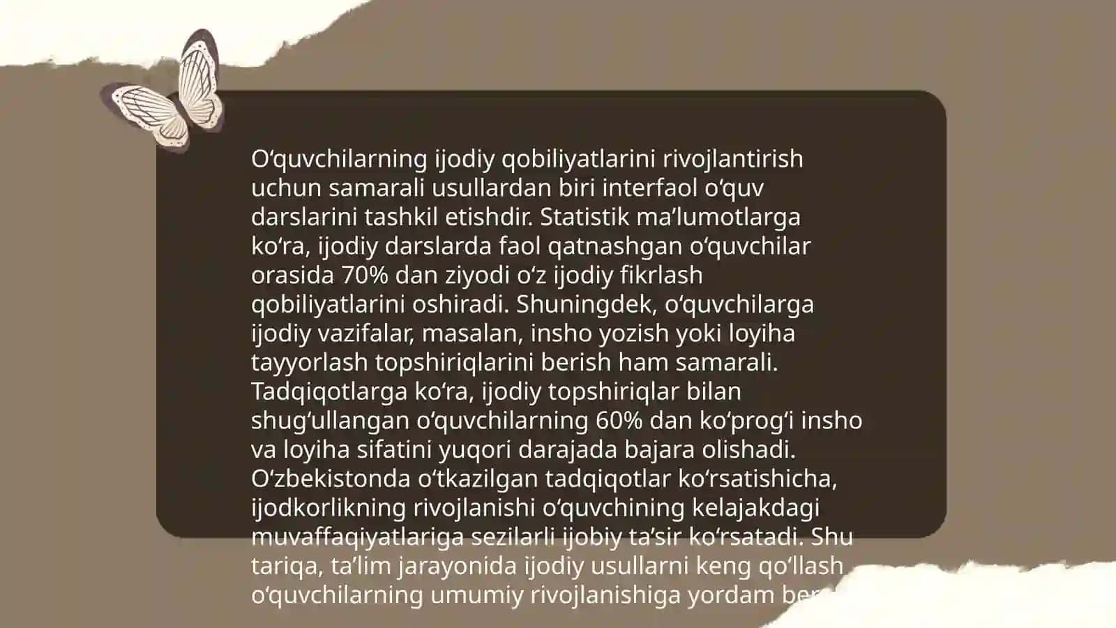 Tarbiyaviy faoliyatni tashkil etish texnologiyasi asosiy omillar va mezonlar 4