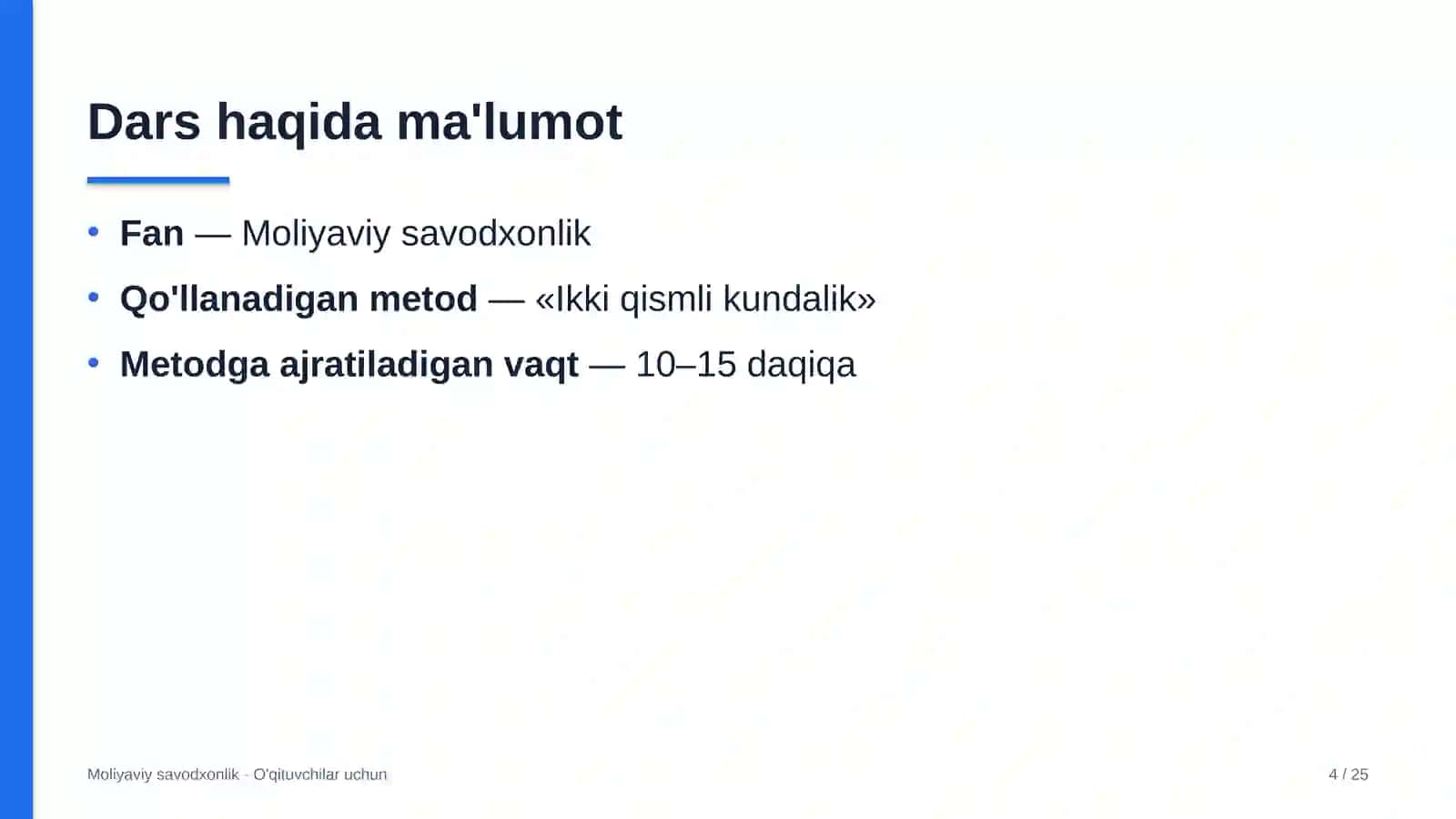 moliyaviy savodxonlik darslarida ikki qismli kundalik metodidan foydalanish 1510 4
