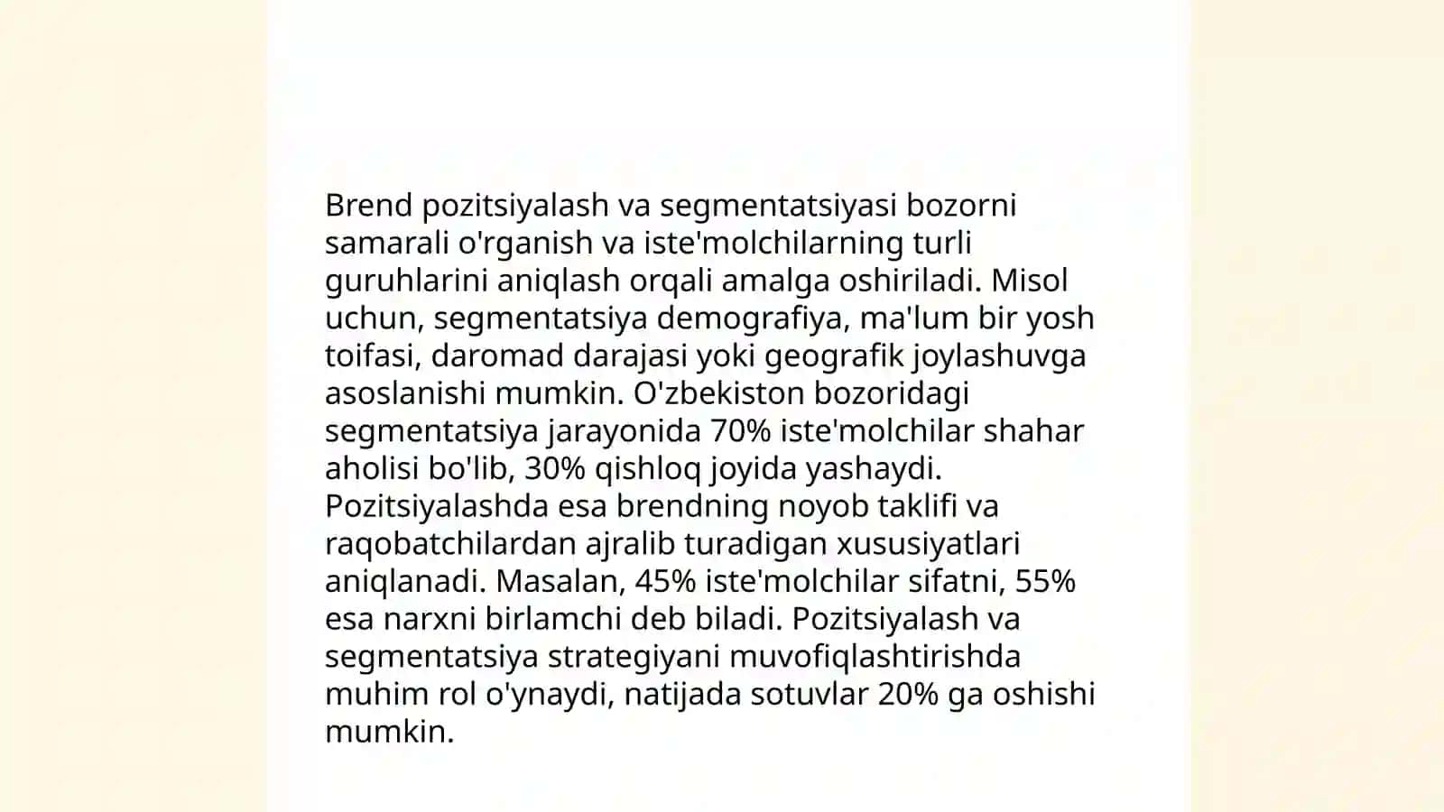 Kichik biznesda brendni shakllantirish va uning ahamiyati 4