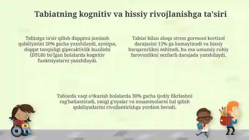 Pedagogik psixologlarning bolalar tarbiyasidagi tabiatning ahamiyati haqida ta`limotlari 4