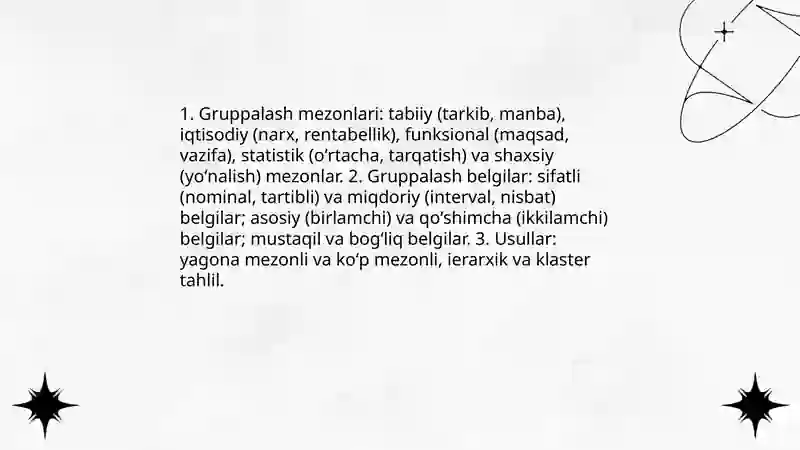 Gruppalashlar 4